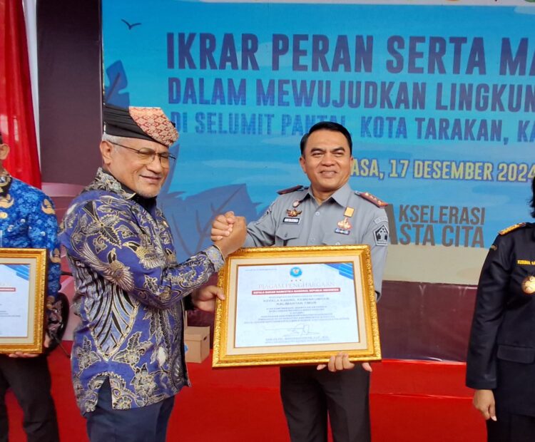 Dukung Program P4GN, Lapas Tarakan Terima Penghargaan dari BNN RI