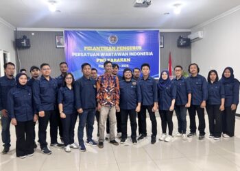 Pengurus PWI Tarakan Sukses Dilantik, Andi Muhammad Rizal Periode Kedua Jadi Ketua