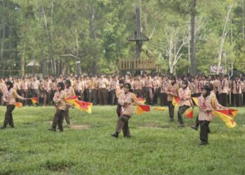 Usung Tema Generasi Cerdas Berkarakter Mandiri,  Pangkalan Kepramukaan SMAN 2 Gelar Perkemahan