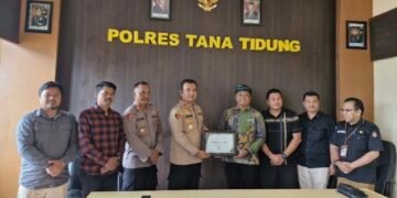 Polres Tana Tidung Terima Penghargaan dari KPU Tana Tidung