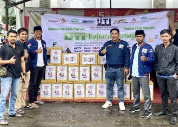 Manfaatkan Momentum Ramadan dengan Tebar Kebaikan, IJTI Kaltara Berbagi Ratusan Paket Sembako
