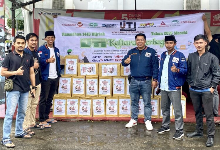 Manfaatkan Momentum Ramadan dengan Tebar Kebaikan, IJTI Kaltara Berbagi Ratusan Paket Sembako