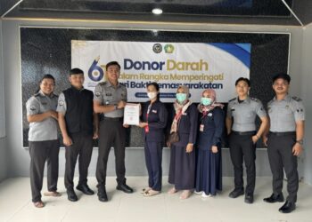 Kerja Sama PMI Tarakan, Lapas Gelar Donor Darah Peringati Hari Bhakti Pemasyarakatan 