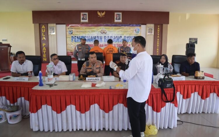 2 Kg Lebih Sabu dan 25,99 Butir Ekstasi Dimusnahkan Polres Tarakan
