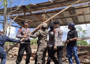 Polres Tarakan Bersama Tim Gabungan Tertibkan Arena Judi Sambung Ayam