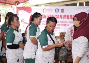 Rangkaian Rupiah Berdaulat, Gerakan Pangan Murah Sasar Warga Krayan Barat, 400 Kg Bahan Pangan Ludes Terjual