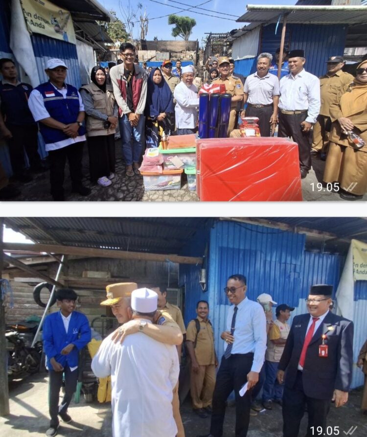 Korban Kebakaran Terima Bantuan, Sambangi Bapak K.H.Zainuddin Dalilah, Wali Kota Tarakan Ikut Beri Dukungan Moril