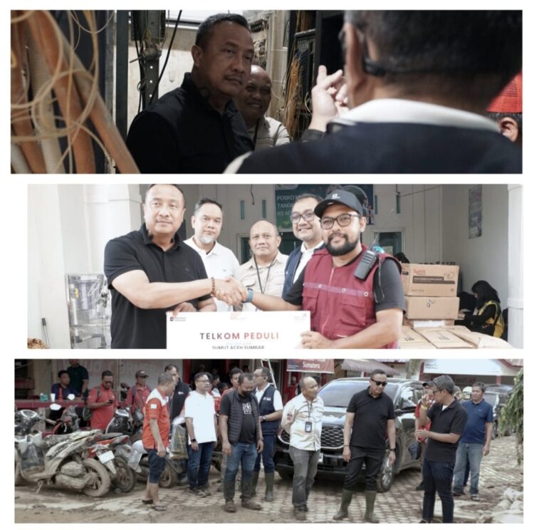 Telkom Group Salurkan Bantuan Kemanusiaan dan Aktifkan 13 Titik Internet Satelit untuk Korban Bencana Sumatera