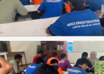 Puluhan WBP Lapas Tarakan Ikuti Pendidikan Kesetaraan, Dorong Bekal Hidup dan Tekan Residivisme