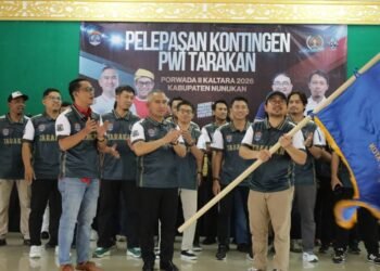 Target Pertahankan Juara Umum, Wali Kota Tarakan Resmi Lepas Kontingen PWI Tarakan,  Khairul: Junjung Sportivitas