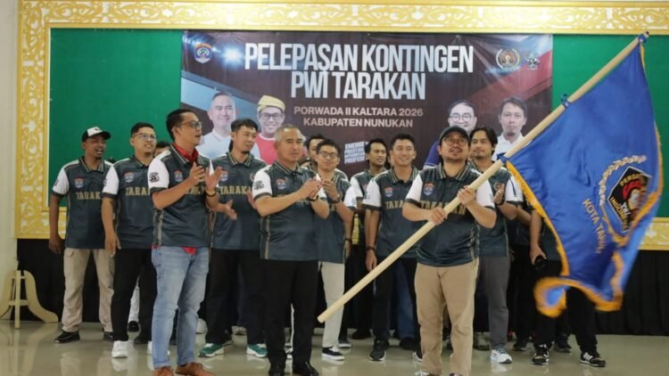 Target Pertahankan Juara Umum, Wali Kota Tarakan Resmi Lepas Kontingen PWI Tarakan,  Khairul: Junjung Sportivitas