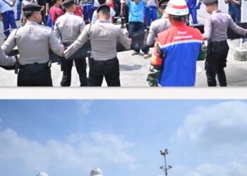 Pertamina Libatkan Warga hingga TNI-Polri dalam Simulasi Keadaan Darurat di Fuel Terminal Tarakan
