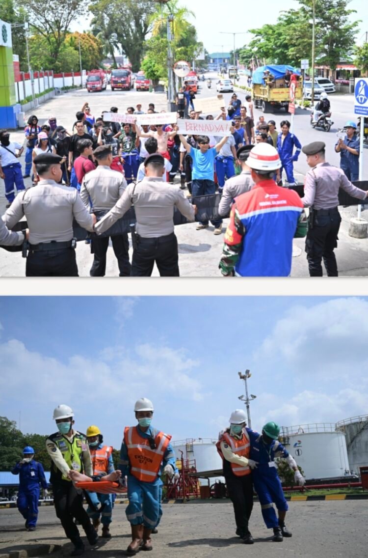 Pertamina Libatkan Warga hingga TNI-Polri dalam Simulasi Keadaan Darurat di Fuel Terminal Tarakan